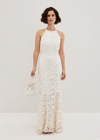 Phase Eight Olivia Lace Wedding Dress White Canada | JFEXRC-829